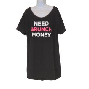 VS "Need Brunch Money" Nightshirt Black L